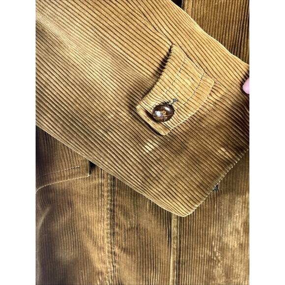 Vtg 60s 70s Atkinson Corduroy Coat Jacket 44 Tan Brown Made In Italy Vintage - Picture 5 of 13